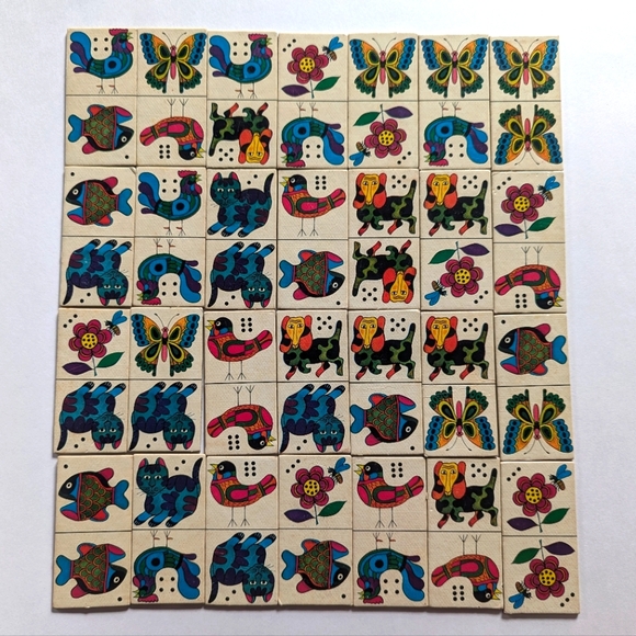 Vintage Animal Domino Game - Jumbo, Hausemann & Höte - Animal Dominoes from 1972 - Picture 9 of 9